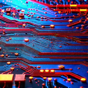Circuit board with digital particles