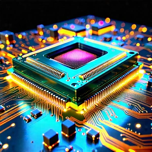 Close-up of electronic circuit