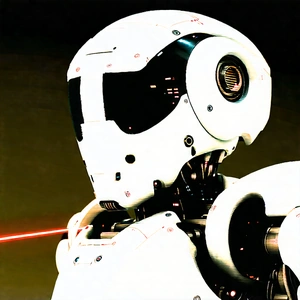 Robot with laser scanning