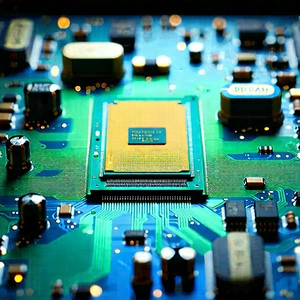 Close-up of microprocessor