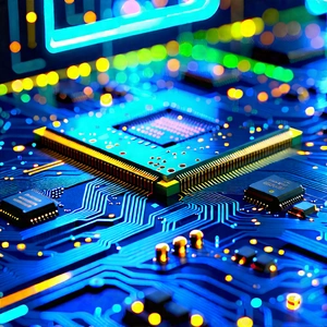 Close-up of electronic circuit