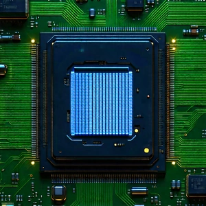 Close-up of microprocessor