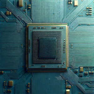 Close-up of microprocessor