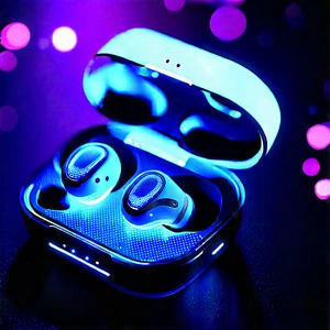 Wireless earbuds with glowing screen