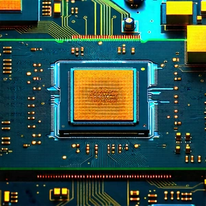Close-up of microprocessor