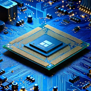 Close-up of microprocessor