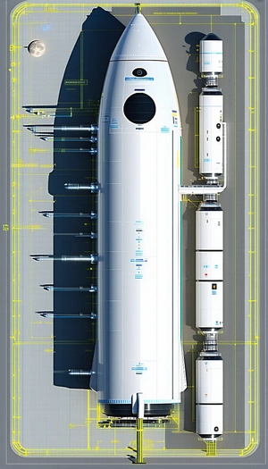 A Large White Space Shuttle Is Shown In A Computer-generated Image