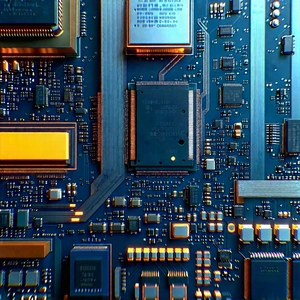 Tech Architectural Photography: Close-up of electronic circuit