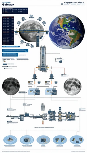 A Large Poster Is Displayed, Showing A Diagram Of A Space Station