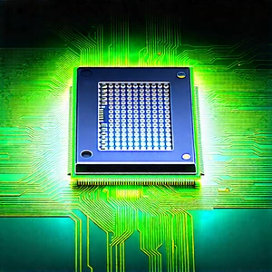 Close-up of microprocessor