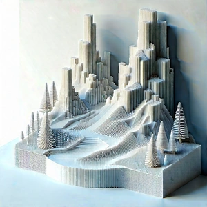 3d Printer With Digital Particles With Large Model