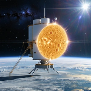 A Large Space Station Or Satellite, Which Appears To Be A Part Of A Space Shuttle