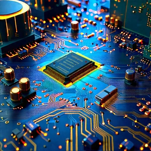 Close-up of electronic circuit
