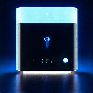 Smart Home (device:1.4) With Digital Artwork With Small Electronic