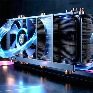 Close-up Of Cooling System With Large Computer