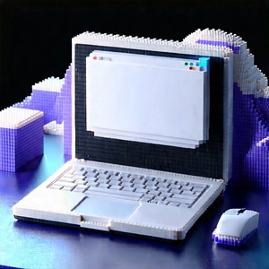 Laptop With User Interface With White Laptop