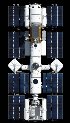 A Space Shuttle Is Shown In A Diagram, With Its Various Components Labeled