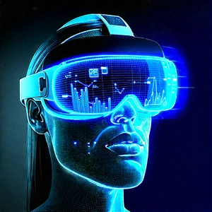 Vr headset with data visualization
