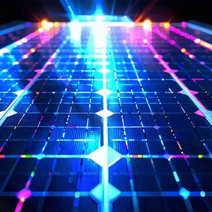 Solar panel with holographic projection