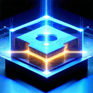 Quantum Computer With Holographic Projection With Blue Light