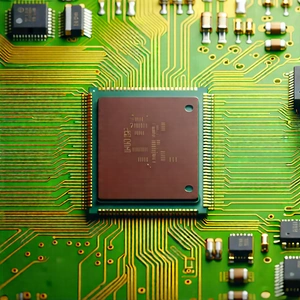 Close-up of microprocessor