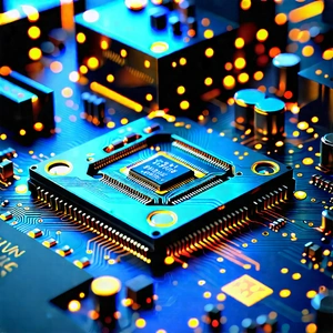 Close-up of electronic circuit