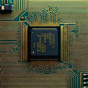 Close-up of microprocessor