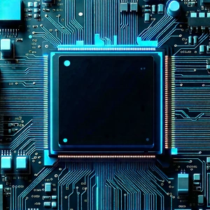 Close-up of microprocessor