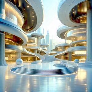 Futuristic Innovation Hub With Large, Modern