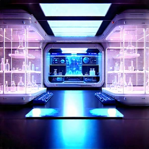 Futuristic Research Laboratory With Image
