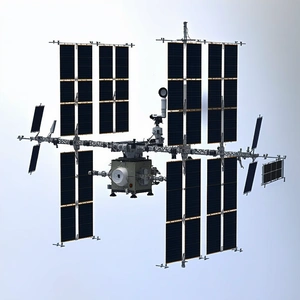 A Large Spacecraft With A Dome-shaped Structure On Top