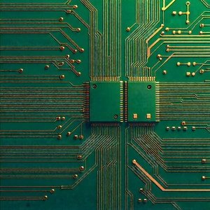 Close-up of electronic circuit