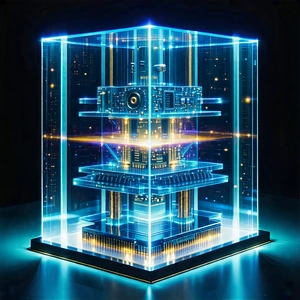 Tech Lithograph: Quantum computer with holographic projection