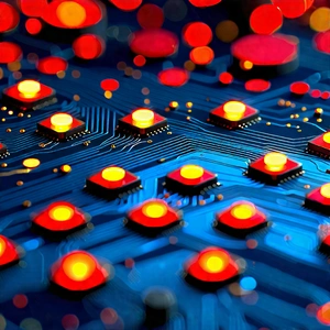 Close-up Of Sensor Array With Close-up Computer