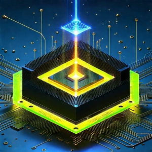 Quantum computer with laser scanning