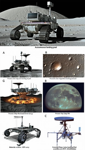 The Image Is A Series Of Four Pictures, Each Showing A Different Space Vehicle