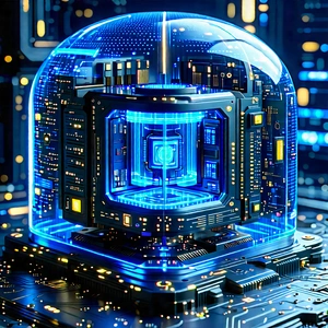 Quantum computer with data streams