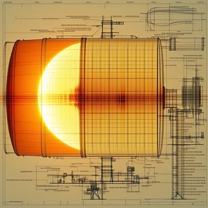 The Image Is A Detailed Drawing Of A Large, Round