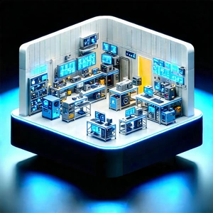 Entertainment technology in manufacturing facility