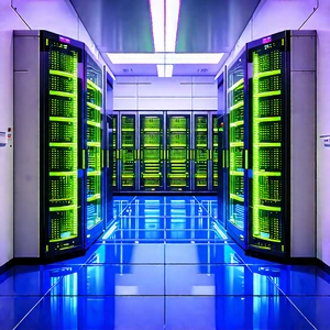 Futuristic Server Room With Image, There