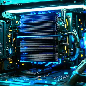 Close-up of cooling system
