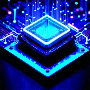 Quantum computer with neon accents
