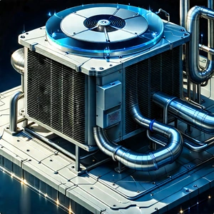 Close-up of cooling system