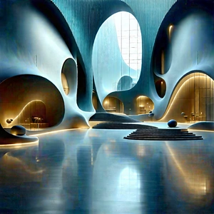 Futuristic Innovation Hub With Large, Modern