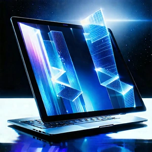 Laptop With Holographic Display With Laptop Computer