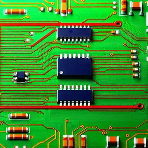 Close-up of electronic circuit