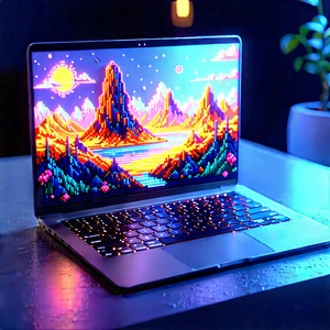 Laptop with streaming content