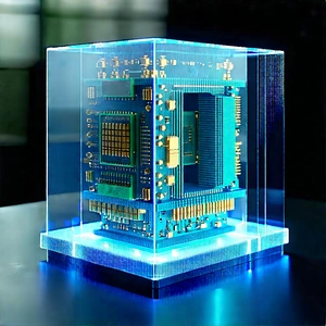 Quantum computer with laser scanning