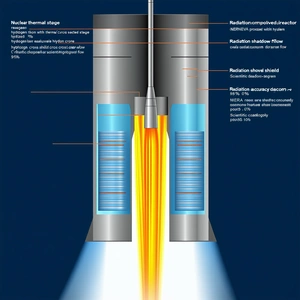 A Diagram Is Shown Of A Rocket Engine, With A Focus On The Nuclear Stage