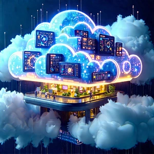Cloud Computing Visualization With Image, There